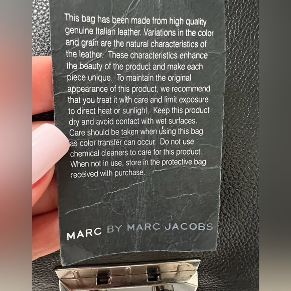 Marc by Marc Jacobs M3113140 Leather Shoulder Bag Black Silver Crossbody - Picture 8 of 15